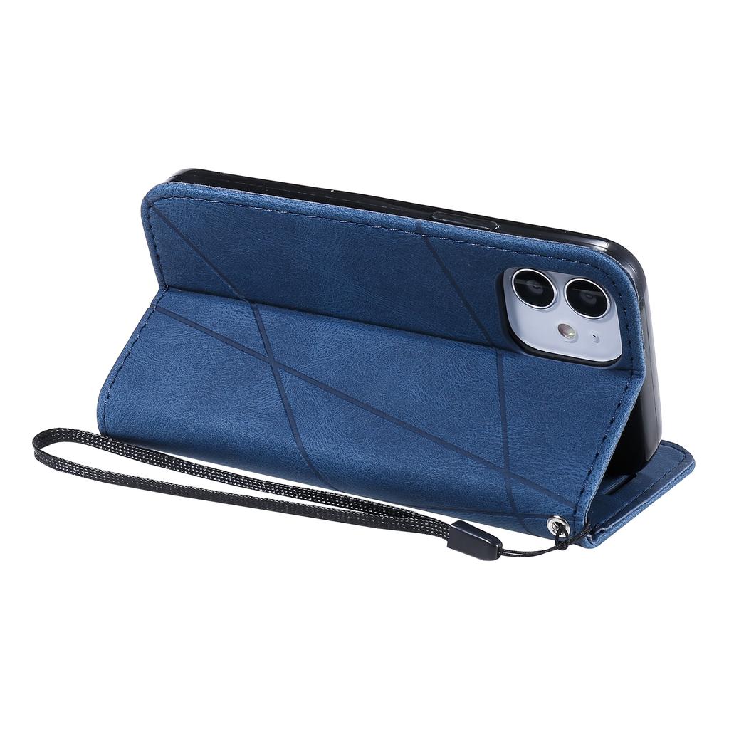 For iPhone 12 Mini Case Wallet Leather Phone Cover Skin-touch Texture