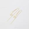 14K Gold Plated Long Cercei Earrings Moon and Star Design Elegant Fashion Earrings for Women