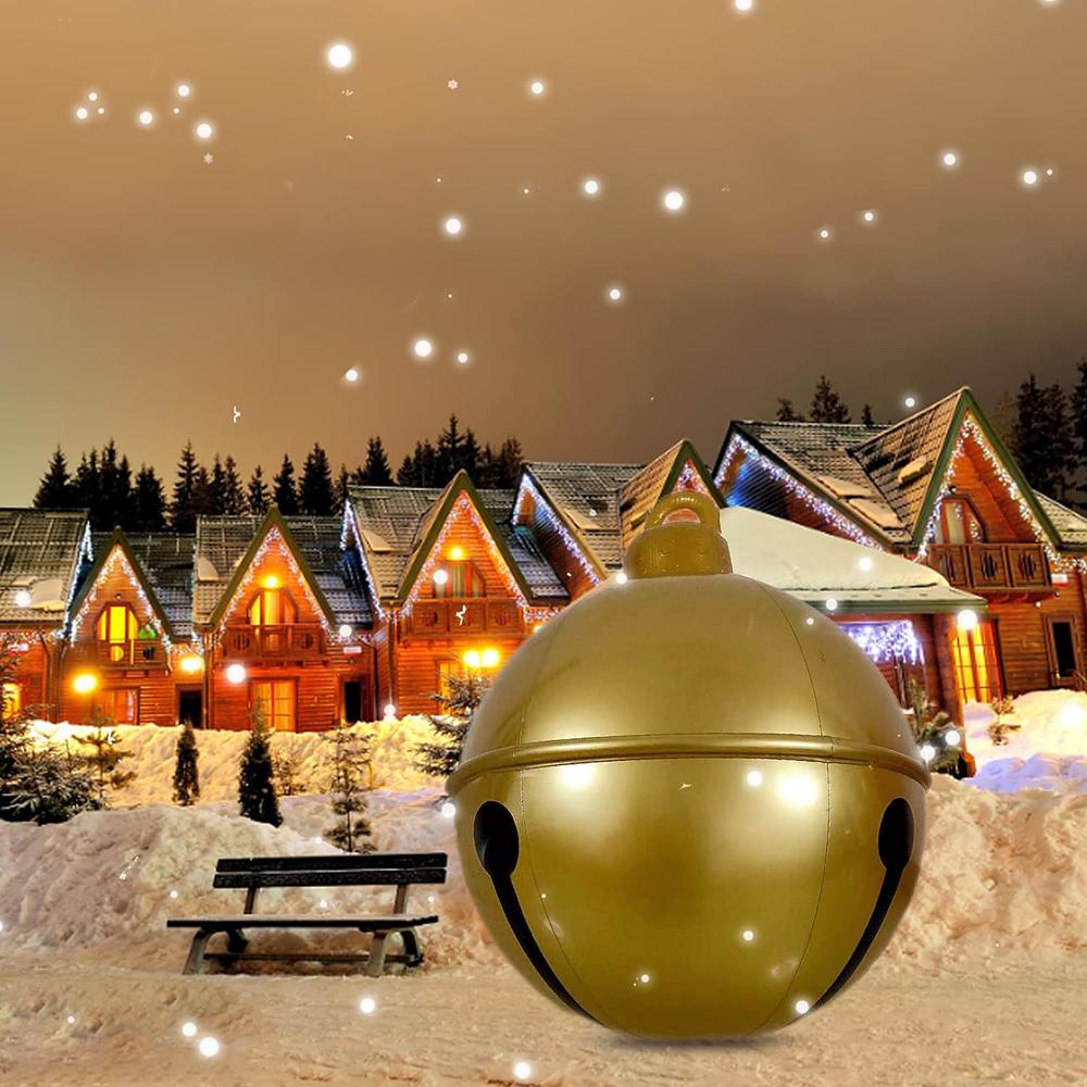 45/60cm Christmas Ball Inflatable PVC Giant Big Balls Outdoor Ornament Xmas Inflatable Toy Ball Christmas Decoration Supplies