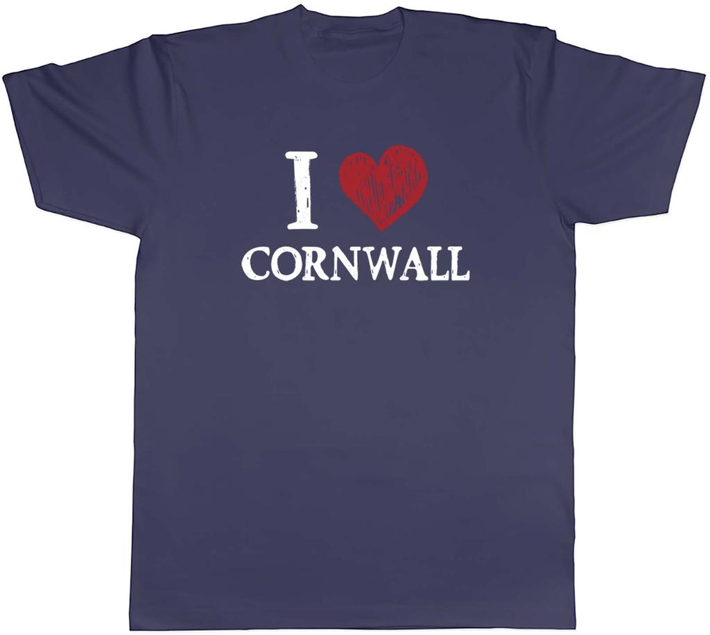I Love Cornwall Unisexs TShirt Coastlines Cornish Pasties Tee Gift