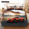 Speed Sports Car Duvet Cover Set Full Queen Size Red Cool Racing Car Bedding Sets Speed Automobile Extreme Sport Quilt Cover Set