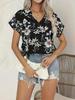 2025 High-Quality Breathable V-Neck Floral Short-Sleeve Women's Spring/Summer Fashion