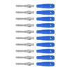 10Pcs 4mm 7Pin Banana Plug Copper 1000V 32A Stackable Male Plugs with Soft Sleeve Screw TightBlue