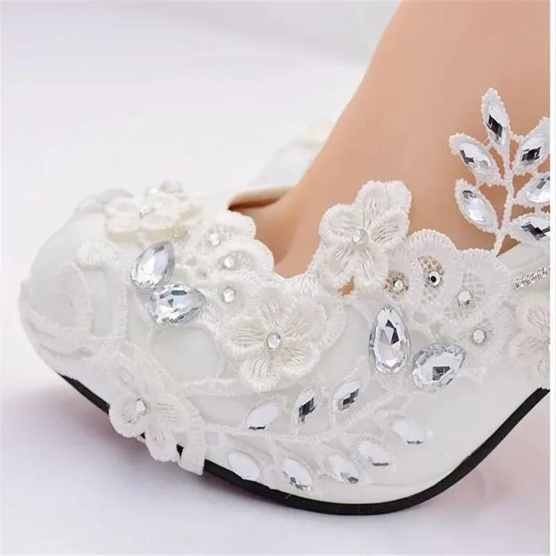 2025New White Wedding Bride Pumps High Heels Elegant Luxury Women Dress Shoes Luxury Woman Sandals Summer Footwear Party