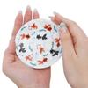 KISSYO Kutani Ware Ceramic Featuring a Goldfish A Beautiful and Vibrant Suitable for Use with ClickPost Japanese-made Plate, 9.5cm, Design. Design.