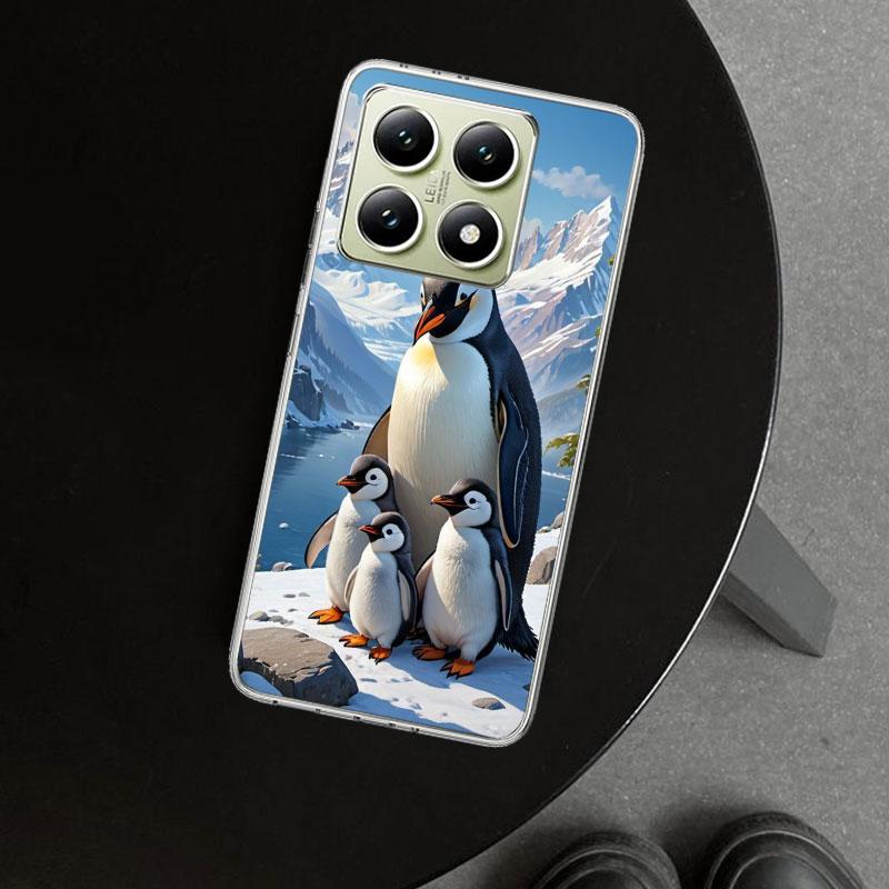 Penguins Love At The North Pole Phone Case Cover for Xiaomi Redmi Note 15 14 13 12 11 Pro Plus 14S 12S 11S 11T 11E 10S 10 Custom