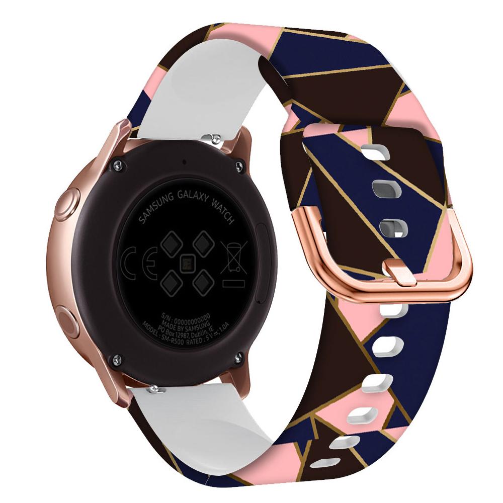 20mm Silicone Strap For Samsung Galaxy Watch 4 5 6 40mm 44mm/5 Pro 45mm/Watch4 Classic 46mm 42mm/Active 2 Bracelet Printing Band