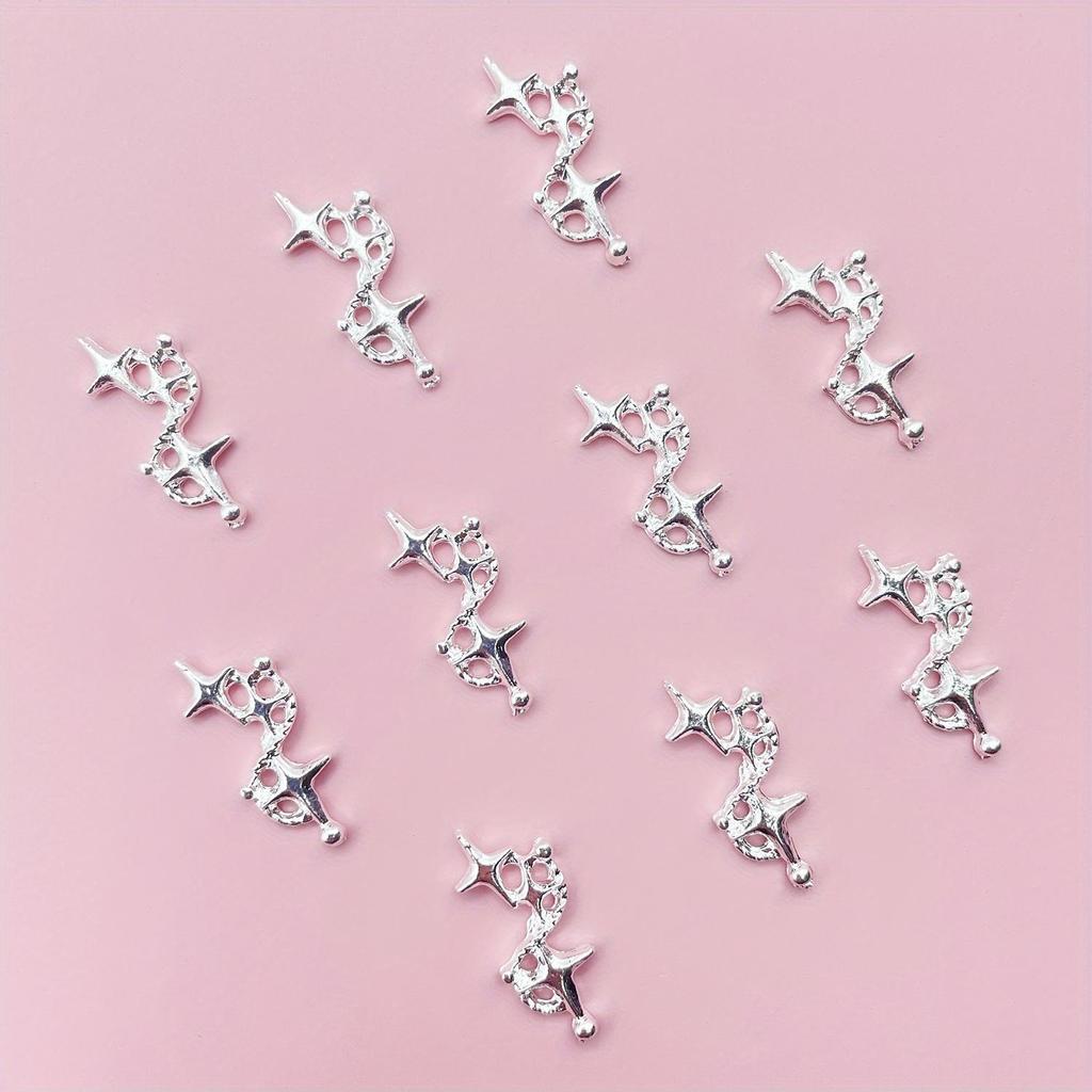 10pcs Star Nail Charms Nail Art Accessories Nail Art Supplies For Women And Girls Nail Jewelry
