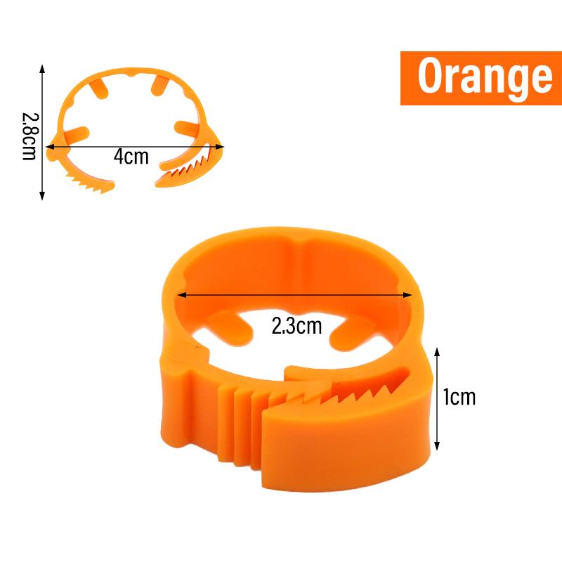 

30 шт./50 шт. Регулируемые кольца для ног курицы 6 цветов Внутренний диаметр размер 2~2,4 см Курица Птица Гибкие Выдвижные Кольца для Ног 30PCS оранжевый