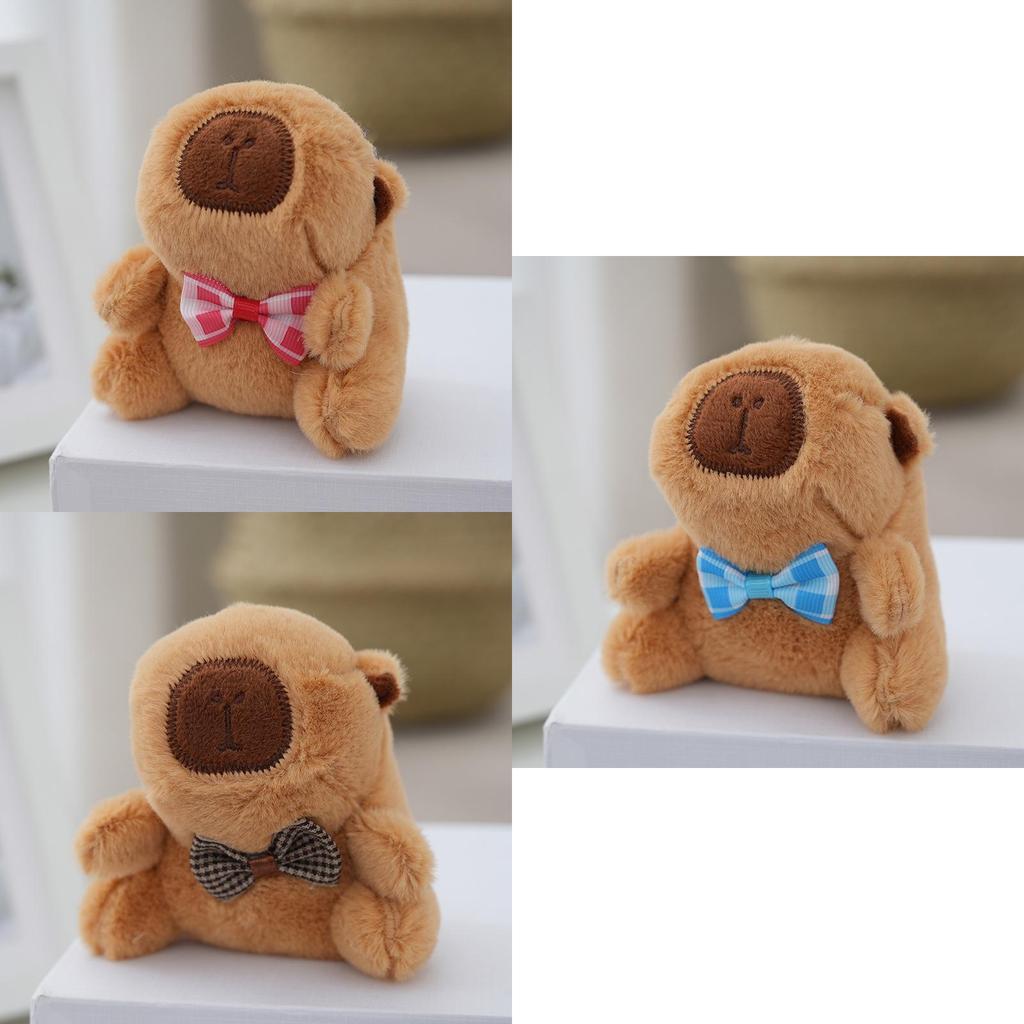 Adorable Capybara Plush Keychain Toy Cute Pp Cotton Stuffed Animal Doll Backpack Charm