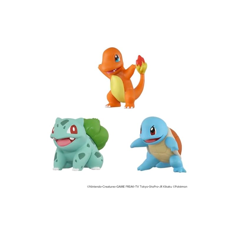 TAKARA TOMY Pokémon 30th Anniversary MonColle Journey 3-Pokémon Set Kanto Region