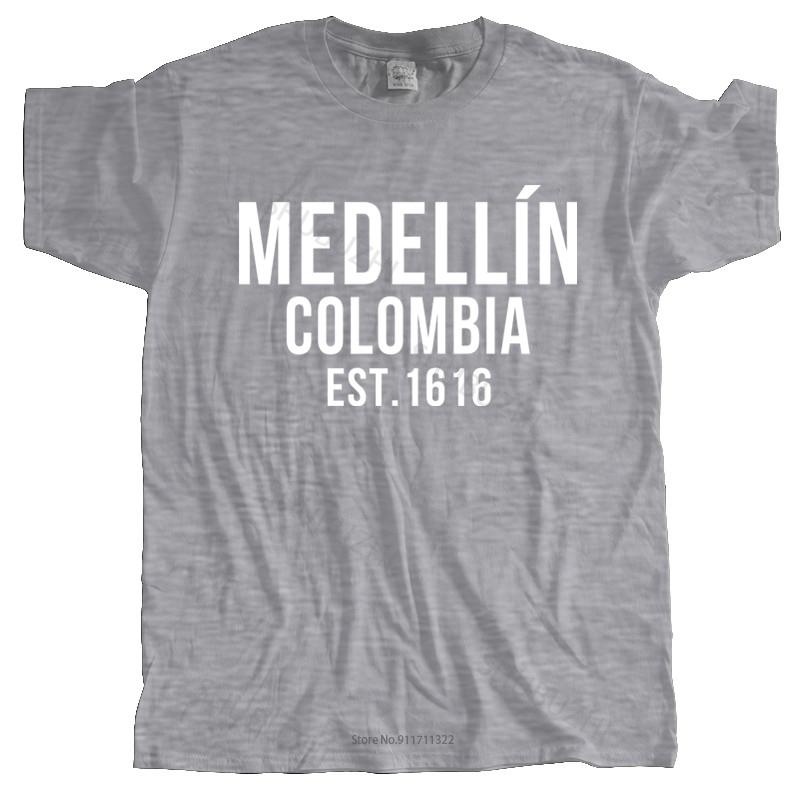 

Man crew neck t-shirt Narcos Medellin Est 1616 Pablo Escobar movie Black men t shirt euro size summer teeshirt male tops 4XL