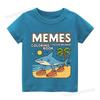 Italian Brainrot Cotton T-shirt Kids Clothes Boys Girls Funny Tops Tung Tung Sahur Ballerina Cappuccino Print Tees Streetwear