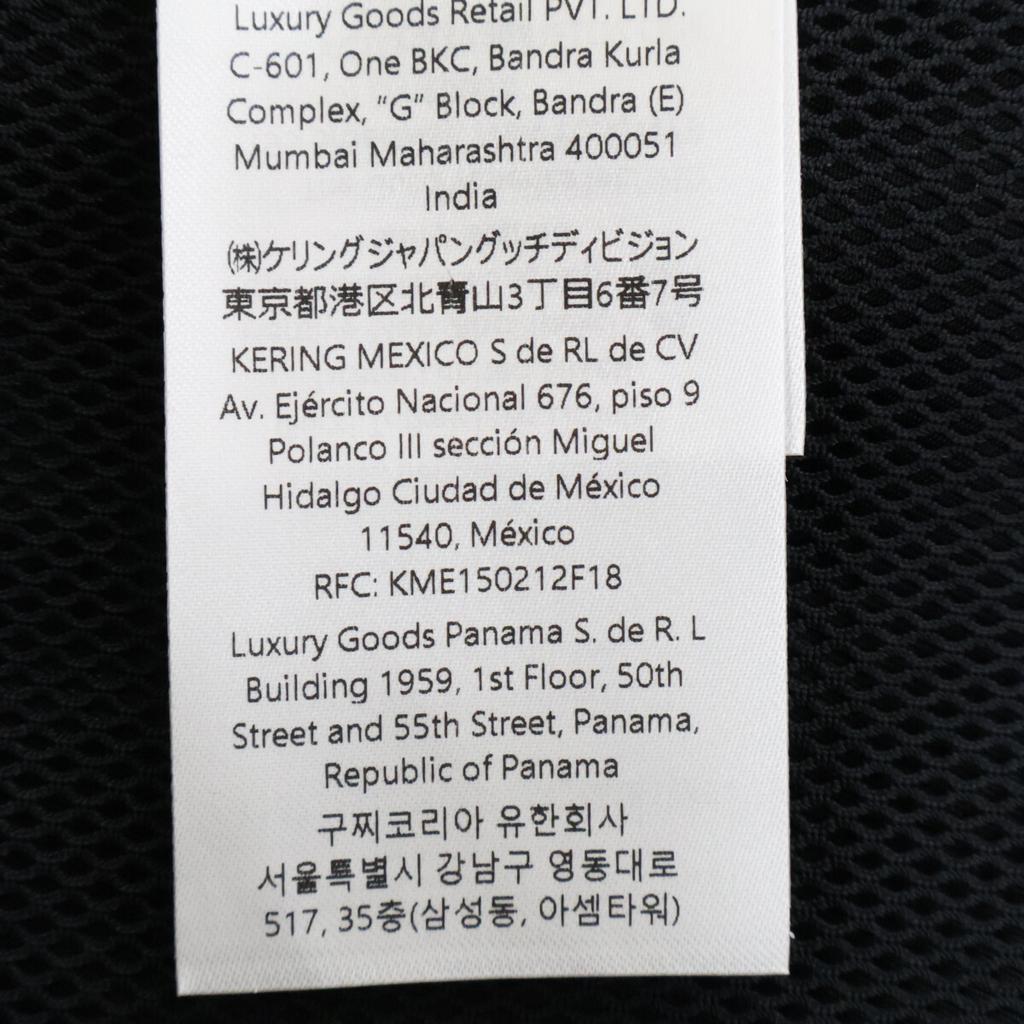 GUCCI Domestic genuine 25 Stainless Steel 804964 ZAQ7F Patch logo nylon twill Jacket 44 Black x orangeUsed