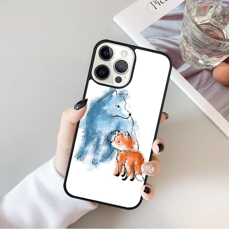 Red Fox Pattern Phone Case For iPhone 17 Air 16 15 14 Max Plus 11 12 13 Pro Max Phone Cover coque