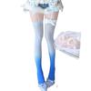 Gradual change color knee socks Lolita beautiful women thigh socks two-color dopamine color socks