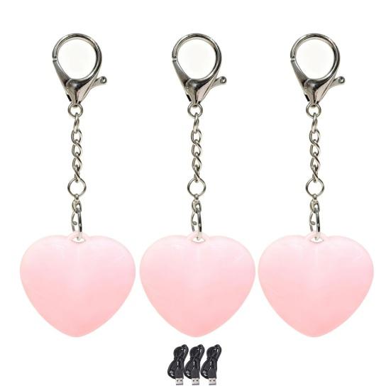 2/3/5Pcs Sensor Light Touch Sensing LED Light Rechargeable Mini Flashlight Heart Shape Handbags Wallets Keychain