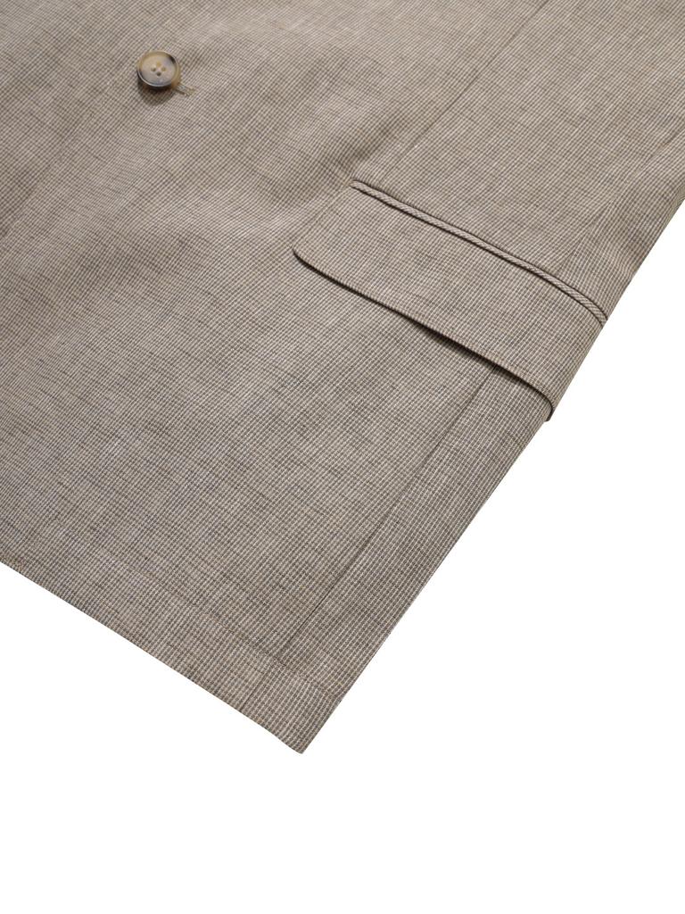 Olzen Men'S Linen Micro Check Jacket_Zog2Kg1303Cbe