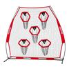 VEVOR 2133.6 X 2133.6mm Football Trainer Throwing Net, Training Throwing Target Practice Net with 5 Target Pockets
