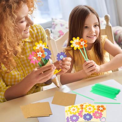 Conjunto 6/12/24/48 Kit Artesanato Buquê de Flores Faça Seu Próprio Buquê de Flores DIY Dia das Mães
