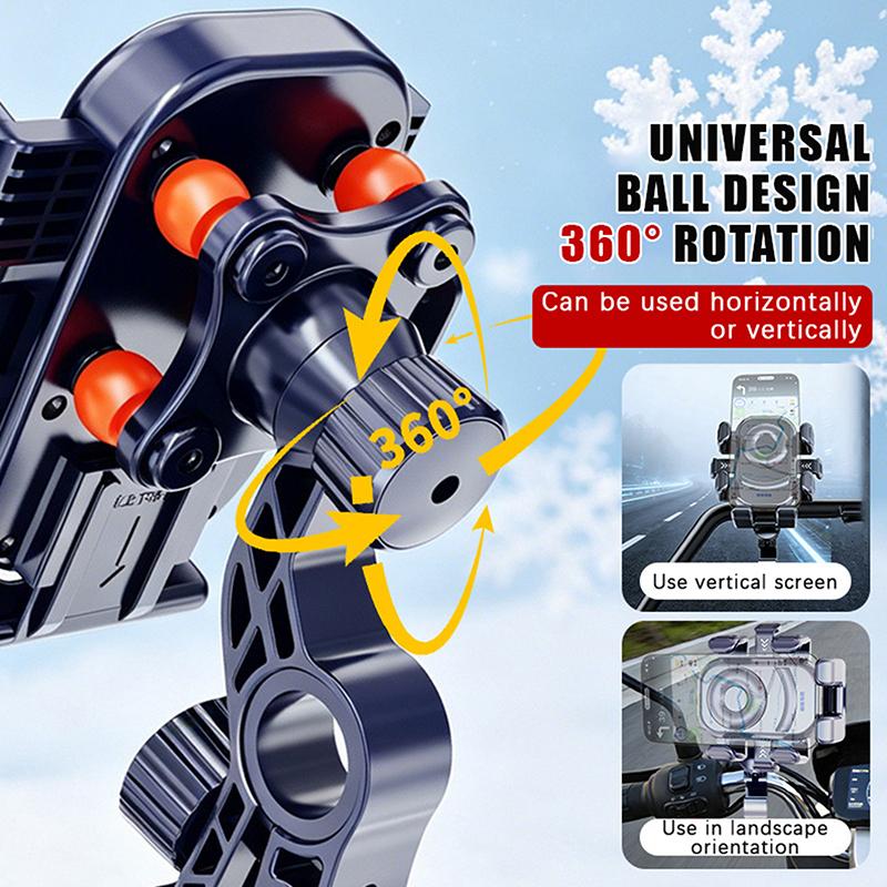 Bike Mobile Phone Holder 360° Rotatable Bicycle Phone Holder Non-Slip Road Bike Motorcycle Handlebar Mount Stand Bracket