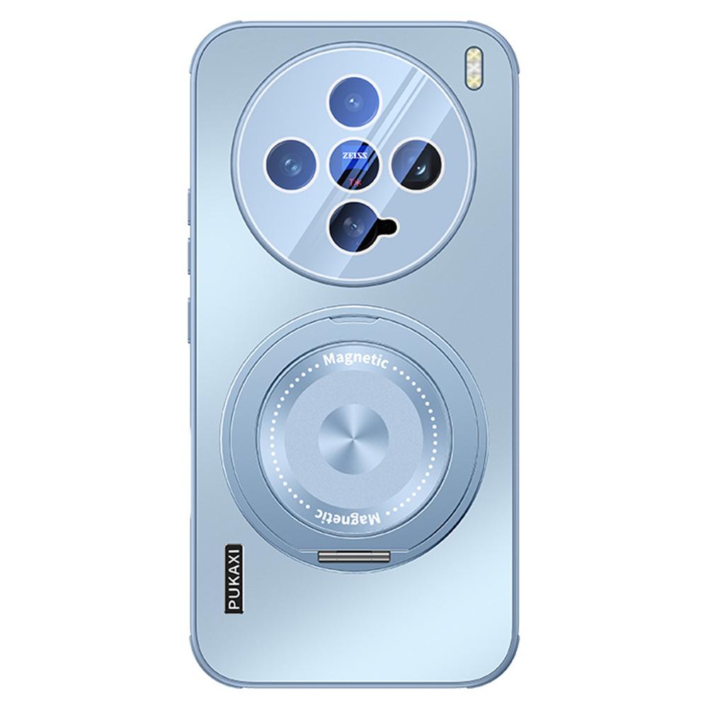 

For vivo X200 Pro mini 5G Case Compatible with MagSafe Kickstand TPU PC Heat Dissipation Phone Cover Blue