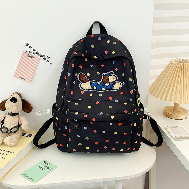 New High-value Schoolbag Ins Niche Female Junior High School Student Cute Puppy Computer Backpack Female Travel Backpack