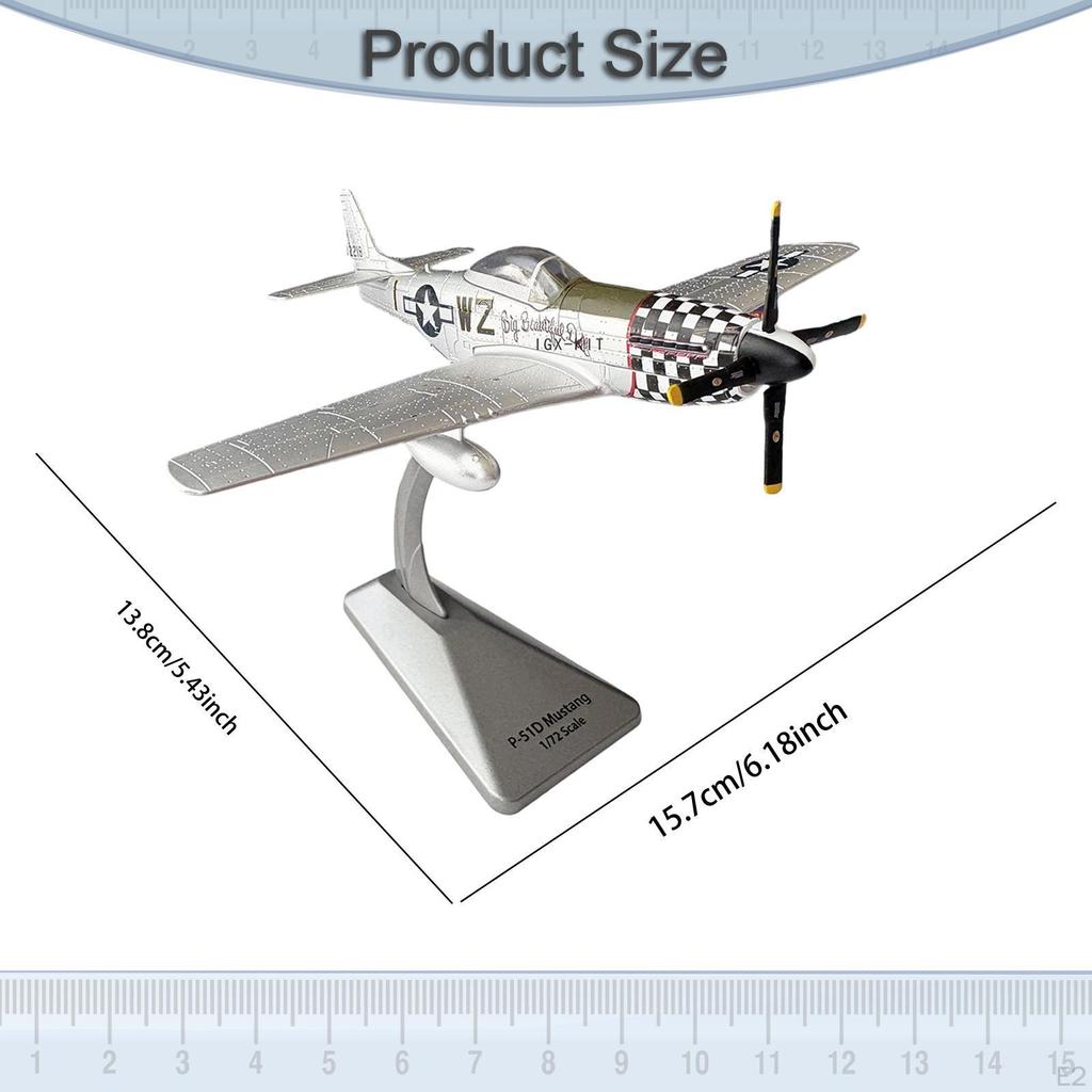 1/72 P51-d Fighter Aircraft Model Diecast Adults Gift Airplane Plane for Bar