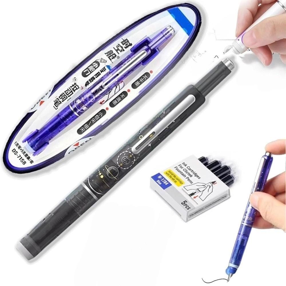 Black Ink Fountain Pen 0.38mm Tip No Leaking Pen New Calligraphy Pen  Study