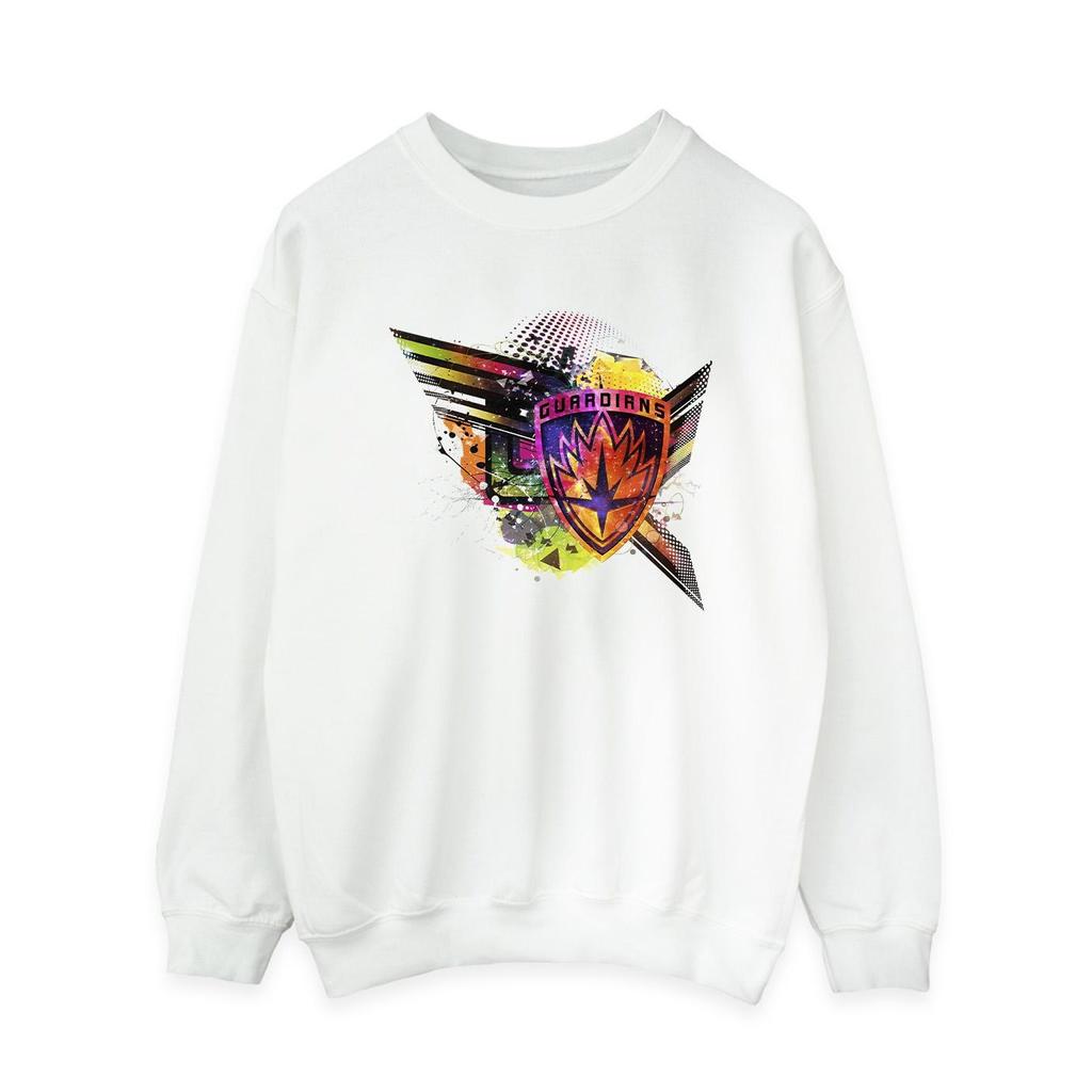 Marvel Womens/Ladies Guardians Of The Galaxy Abstract Shield Chest Sweatshirt