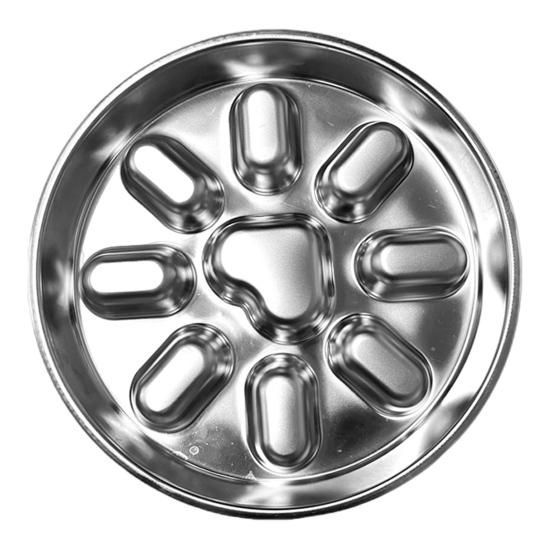 Pet Slow Food Bowl Anti-Slip Design Promotes Slow Feeding Stainless Steel Pet Dog Bowl for Small to Medium Dogs