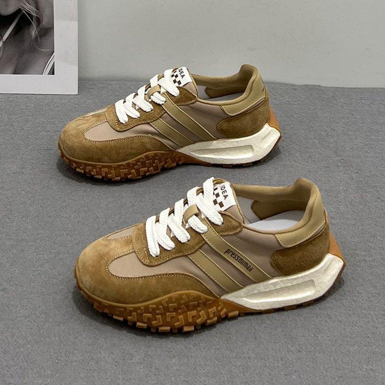 Popular feet show small single shoes women's models 2024 autumn new models popular thick-soled dad shoes lightweight sports moral training women's s