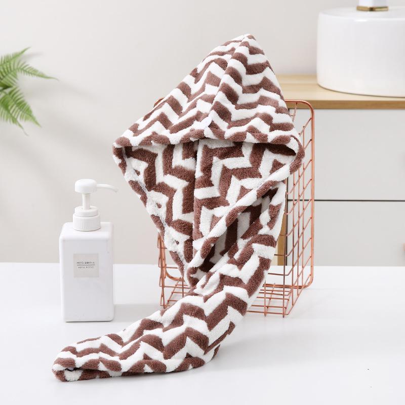 Superabsorbierender Haar-Turban Dickes Korallenfleece Mikrofaser Haarhandtuch Wickel für Frauen Schnelltrocknende Badehaube