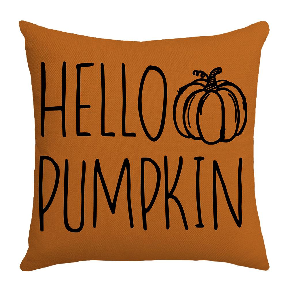 New Autumn Pillow Home Pumpkin Polka Dot Striped Maple Leaf Thanksgiving Sofa Pillow Cover