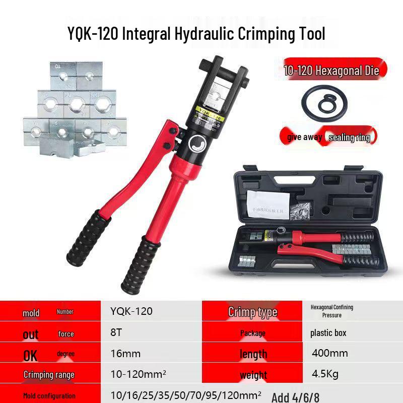 Manual Hydraulic Wire Crimper for Copper/Aluminum Terminals (YQK Series)