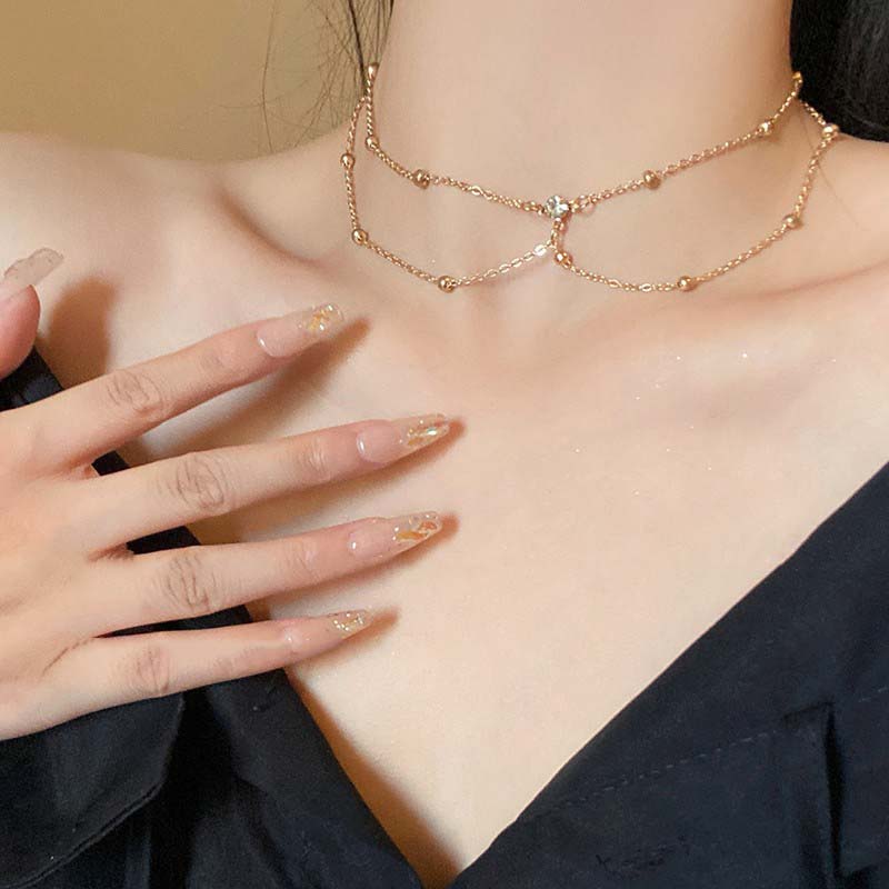 Shiny Rhinestones Tassel Sexy Chest Chain for Women Girls Fashion Metal Bra Cross Bikini Within Hollow Body Chain Zircon