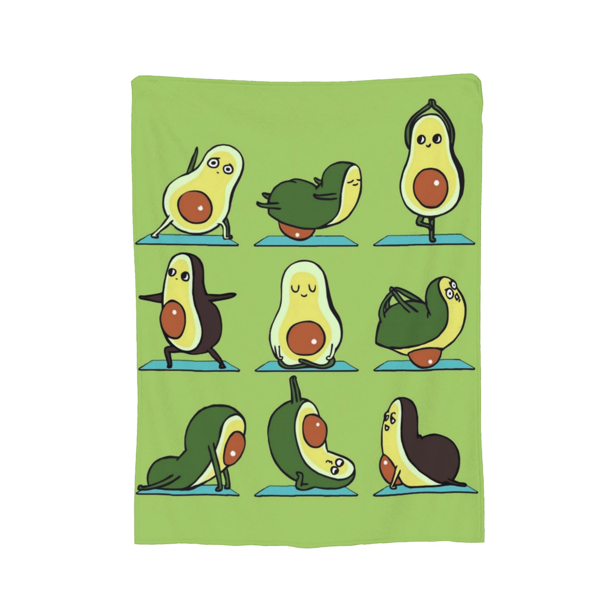 Avocado Blanket Fleece Textile Decor Fruit Multi-function Super Warm Throw Blanket for Bed Office Bedding Throws 30x40in