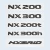 Glossy Black ABS Letters NX200 NX300 NX200t NX300h HYBRID Emblem For Lexus Car Trunk  Sticker Badge Accessories