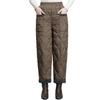 Chic High-Waisted Goose Down Winter Pants for Middle-Aged Women