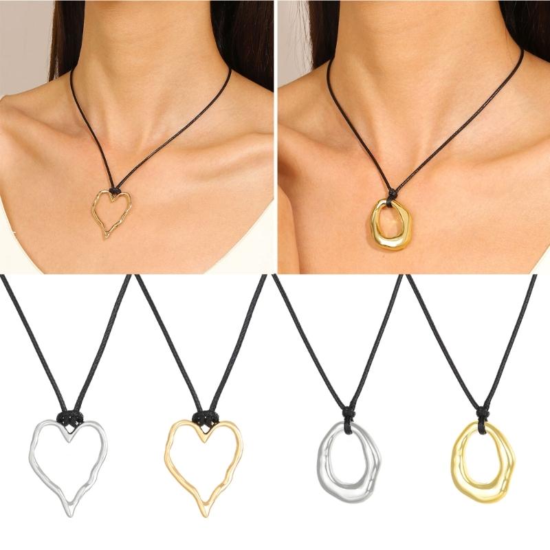 Irregular Pendant Necklaces Chain Necklaces CCB Material Pendant Necklace Neck Jewelry Perfect Gift for Fashion Lover