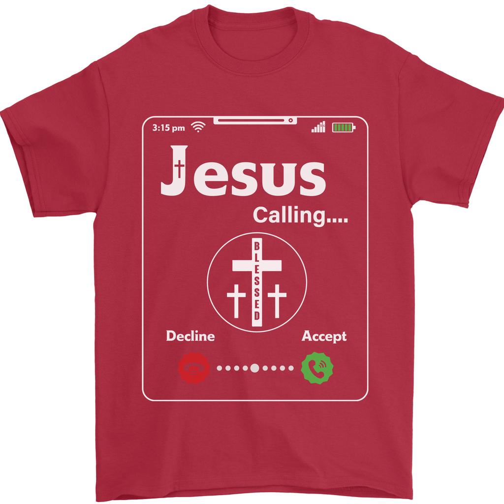 Jesus Is Calling Christian Christianity Unisexs TShirt 100 Cotton