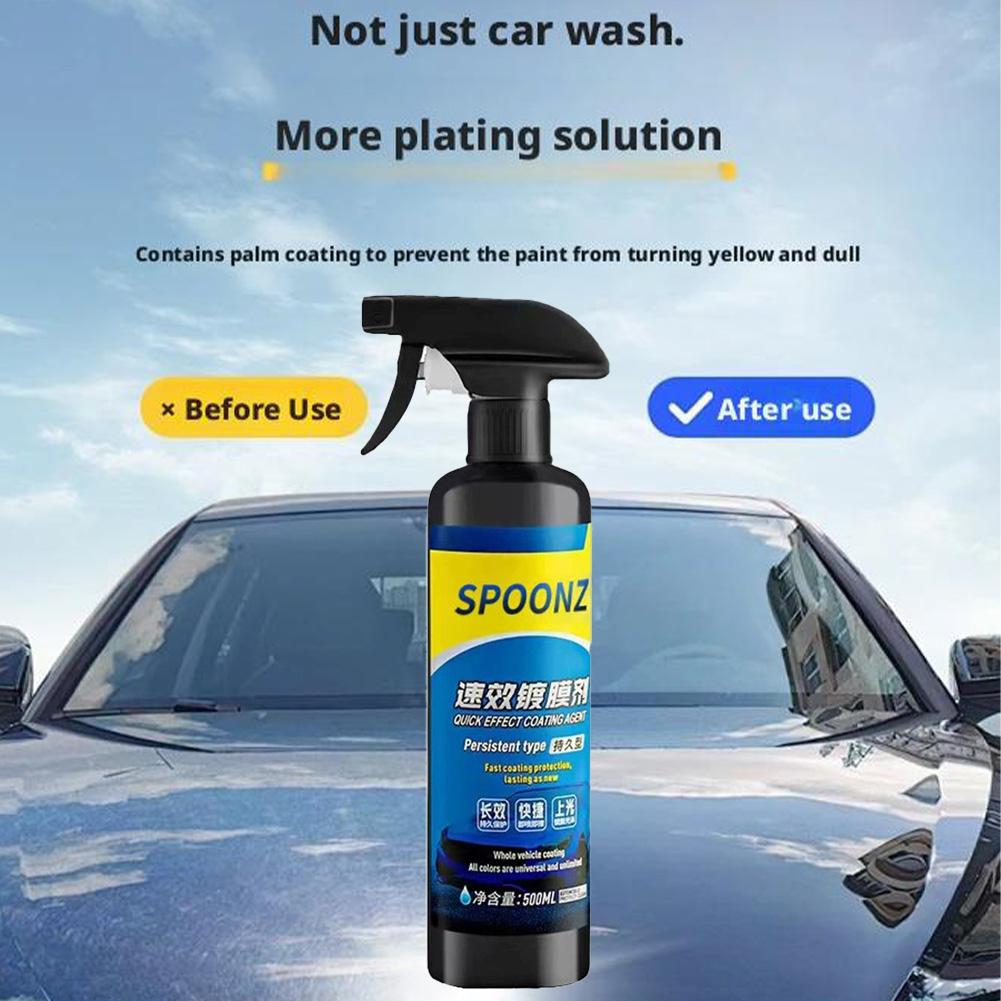 500ML Car Coating Spray Nano Ceramic Quick Effect Coating Agent Spray Quick Coat Wax Polish Spray Protection Car Care KIT