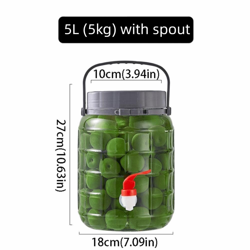 Home Use Glass Fermentation Jar Sealable Glass Bottle Container Sed Container  Home Kitchen