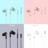 Macaron Color In-Ear Headphones 3.5Mm Computer Mobile Phone Music Call Headphones Simple Bass Game Headphones With Microphone