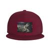 Emo White Wolf Sitting Sad Meme Baseball Caps Snapback Fashion Baseball Hats Casual Casquette Outdoor for Unisexs And Womens