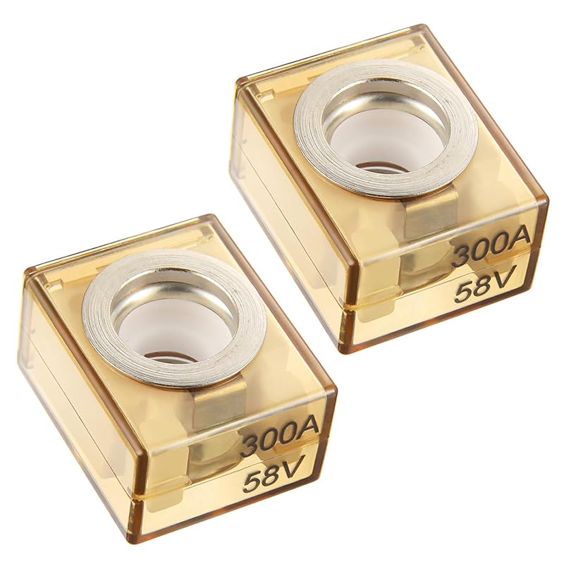 BOJACK Terminal Fuse 300A Marine Rated Battery Fuse (MRBF) 58V DC Max IP66 Waterproof for The Circuit Protection of Automobiles RVs Cranes Ships