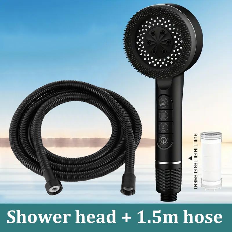New Filter Booster Shower Head Four-speed Adjustment With Water Seal Multifunctional Home Shower Bathroom Accessories