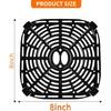 Air fryer Grill Pan for BLACK+DECKER Purify 6QT Air Fryer, 8.1’’×8.1’’ Air Fryer Replacement Parts Grill Plate Crisper Plate Accessories