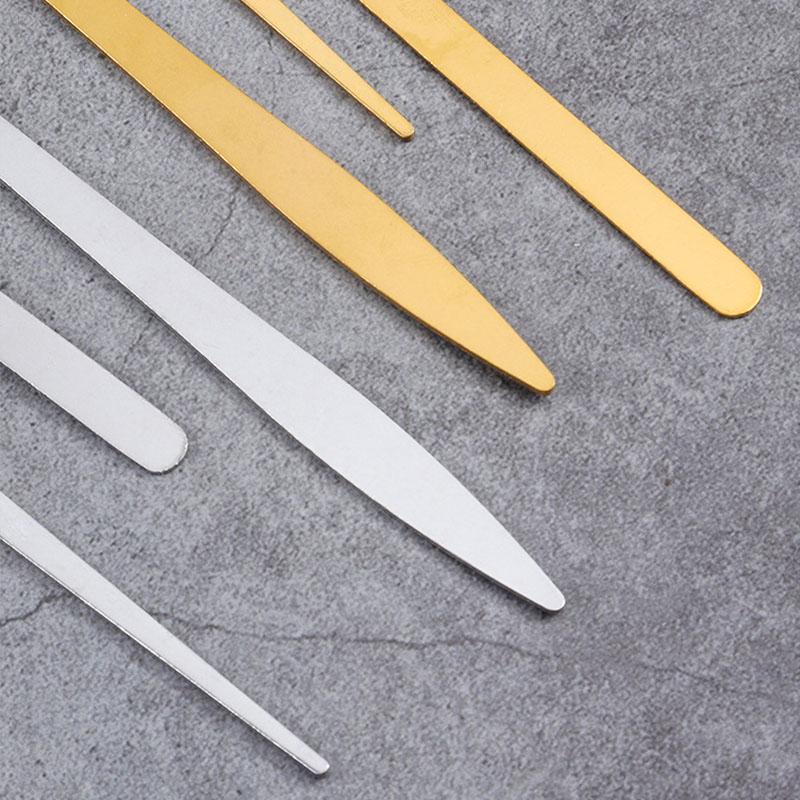 Stainless Steel Tea Needle Stick Gold Silver Matcha Spoon Tea Scoop Tea Ceremony Teaware Kitchen Tool Cleaning Pot Measuring Tea