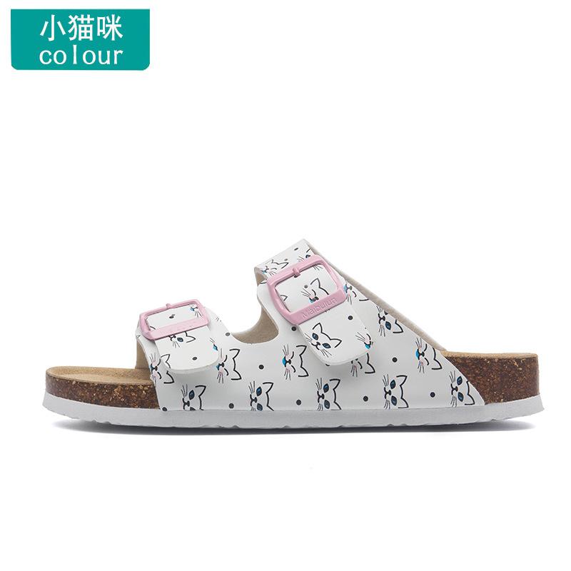 Fashion Astronomy cork slippers men strucplates couple beach slippers casual sandals men summer shoes